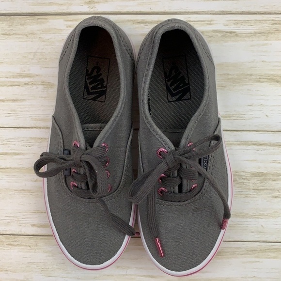Vans Grey Canvas Lace-up Sneakers - Picture 1 of 2